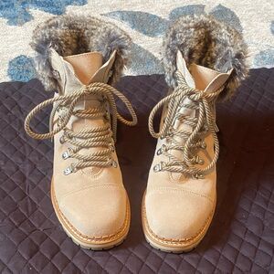 Sam Edelman Women's Tan Fur-Lined Boots